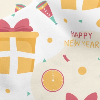 Happy New Year With Gifts Micro Fleece