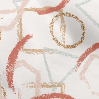 Crayon-style Geometric Pattern Micro Fleece