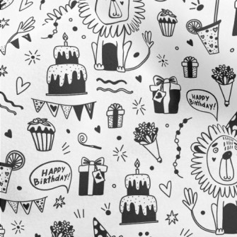 Cute Lion Birthday Party Micro Fleece