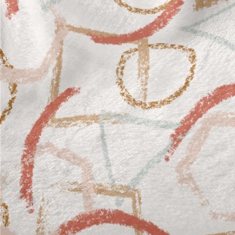 Crayon-style Geometric Pattern Minky