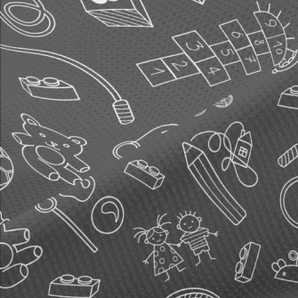 Hand Drawn Children&#39;s Toys Piqué