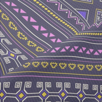 Tribal Retro Ethnic Patterns Piqué