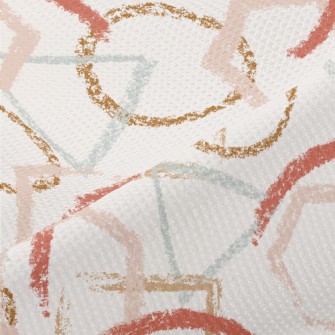 Crayon-style Geometric Pattern Piqué