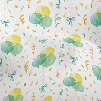 Hand Drawn Watercolor Balloons Lightweight Performance Linen