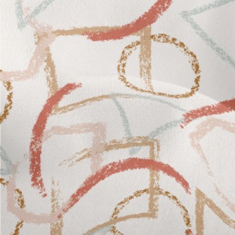 Crayon-style Geometric Pattern Lightweight Performance Linen