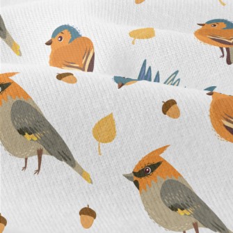 Hand Drawn Cute Birds And Pine Modern Jersey
