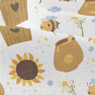 Cute Bees And Flowers Modern Jersey