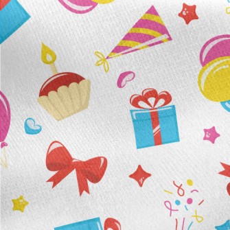 American Cartoon Birthday Patt Jersey Backed Fleece