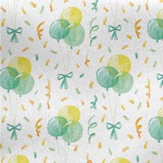 Hand Drawn Watercolor Balloons Jersey Backed Fleece