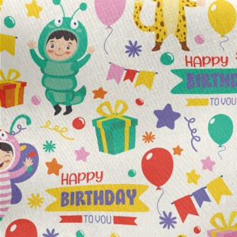 Children&#39;s Birthday Party Jersey Backed Fleece