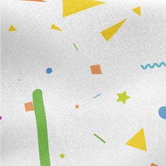 Colorful Irregular Geometric P Jersey Backed Fleece