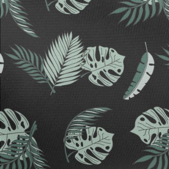 Hand Drawn Tropical Leaves Pongee