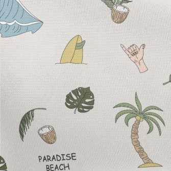 Surf With Palm Trees And Cocon Pongee