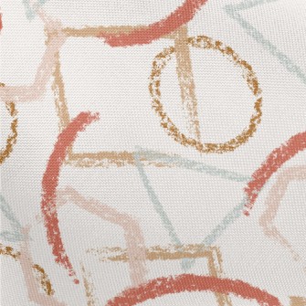 Crayon-style Geometric Pattern Pongee