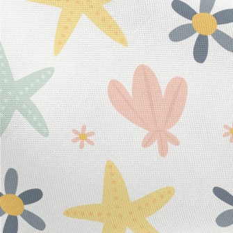 Starfish Shells And Flowers Pongee
