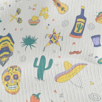 Mexican Skull Hat Cactus Stretch Jersey