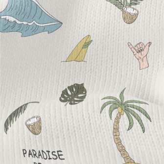Surf With Palm Trees And Cocon Stretch Jersey