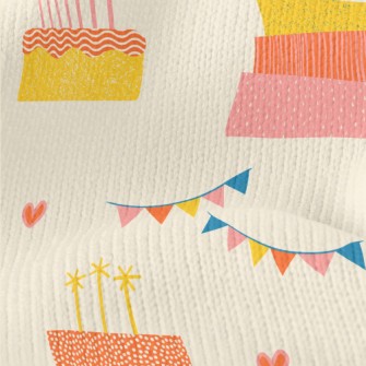 Hand Drawn Style Birthday Cake Stretch Jersey