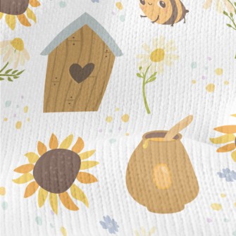 Cute Bees And Flowers Stretch Jersey