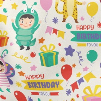 Children&#39;s Birthday Party Lightweight Cotton Poplin