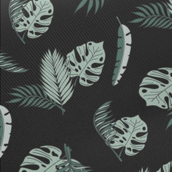 Hand Drawn Tropical Leaves Midweight Cotton Poplin