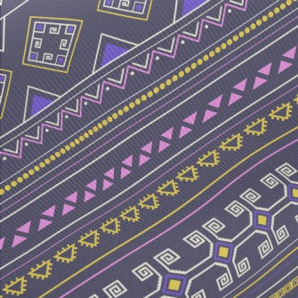 Tribal Retro Ethnic Patterns Midweight Cotton Poplin