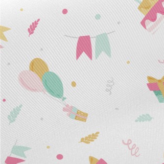 Birthday Cake Gifts And Balloo Midweight Cotton Poplin