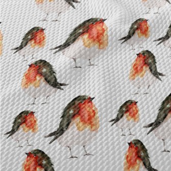 Cute And Charming Robin Birdseye Piqué