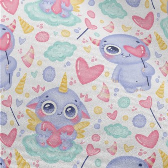 One-horned Monster Holding Hea Chiffon