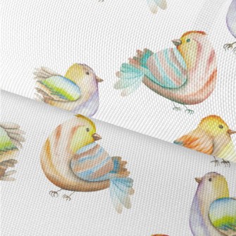 Colorful Watercolor Bird Waterproof Oxford