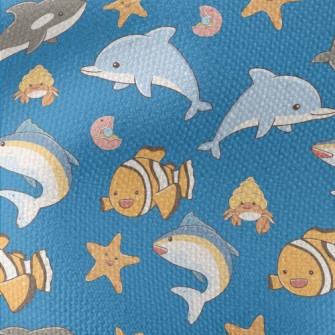 Wildlife In The Underwater Wor Waterproof Canvas