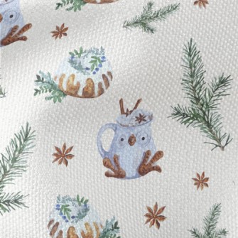 Winter Forest Owl Cup Waterproof Canvas
