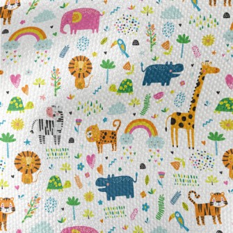 Colorful Tropical Animals Waterproof Canvas