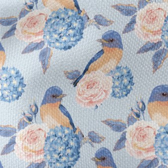 Hydrangeas And Blue Jays Waterproof Canvas