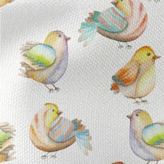 Colorful Watercolor Bird Waterproof Canvas