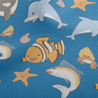Wildlife In The Underwater Wor Athletic Mesh Flat Back