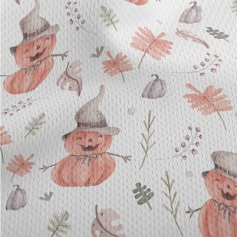 Pumpkin Man Celebrating Hallow Athletic Mesh Flat Back