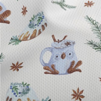 Winter Forest Owl Cup Athletic Mesh Flat Back