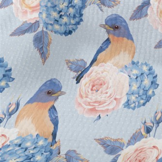 Hydrangeas And Blue Jays Terry