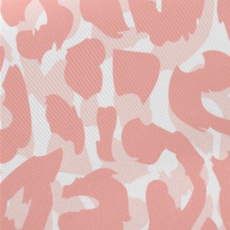 Soft Pink Leopard Print Twill