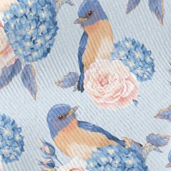 Hydrangeas And Blue Jays Standard Corduroy