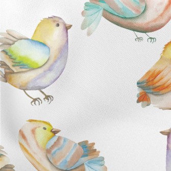 Colorful Watercolor Bird Stretch Ponte
