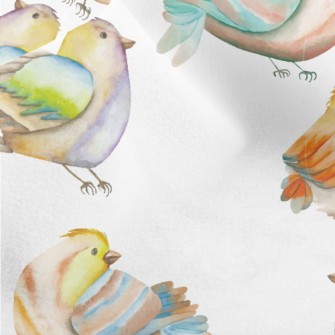 Colorful Watercolor Bird Micro Fleece