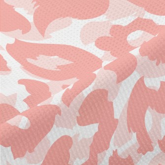 Soft Pink Leopard Print Piqué