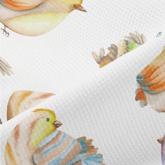 Colorful Watercolor Bird Piqué