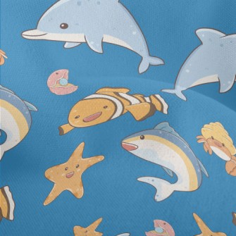 Wildlife In The Underwater Wor Lightweight Performance Linen