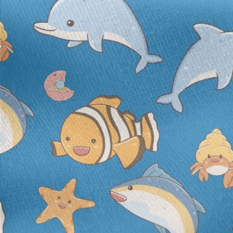 Wildlife In The Underwater Wor Jersey Backed Fleece