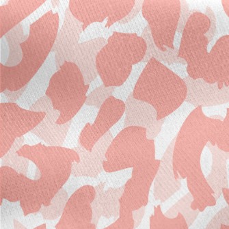 Soft Pink Leopard Print Jersey Backed Fleece