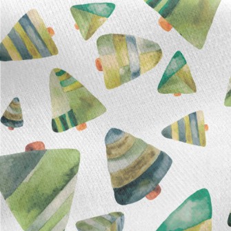 Watercolor Style Stitched Chri Jersey Backed Fleece