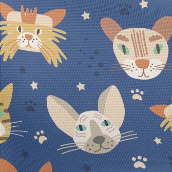 Cats With Sharp Eyes Pongee
